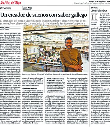 Entrevista a Juan Ares, diseñador del Mercado La Galiciana